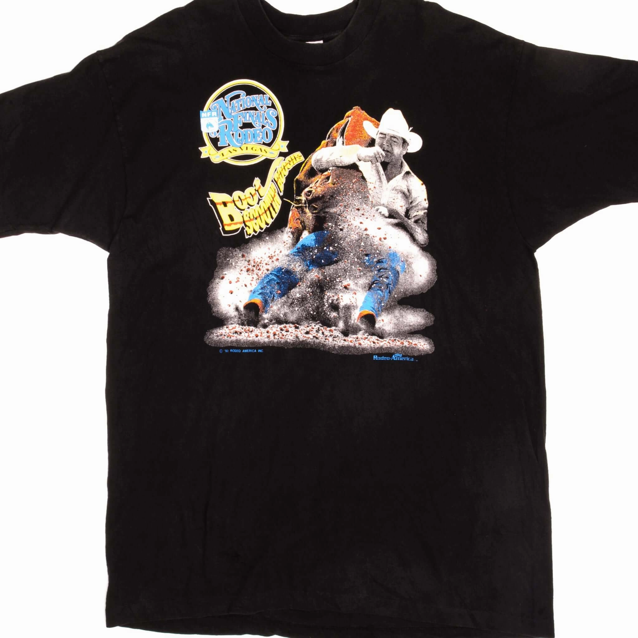 VINTAGE NATIONAL FINALS RODEO LAS VEGAS TEE SHIRT 1992 SIZE XL MADE IN USA Cozy Essentials