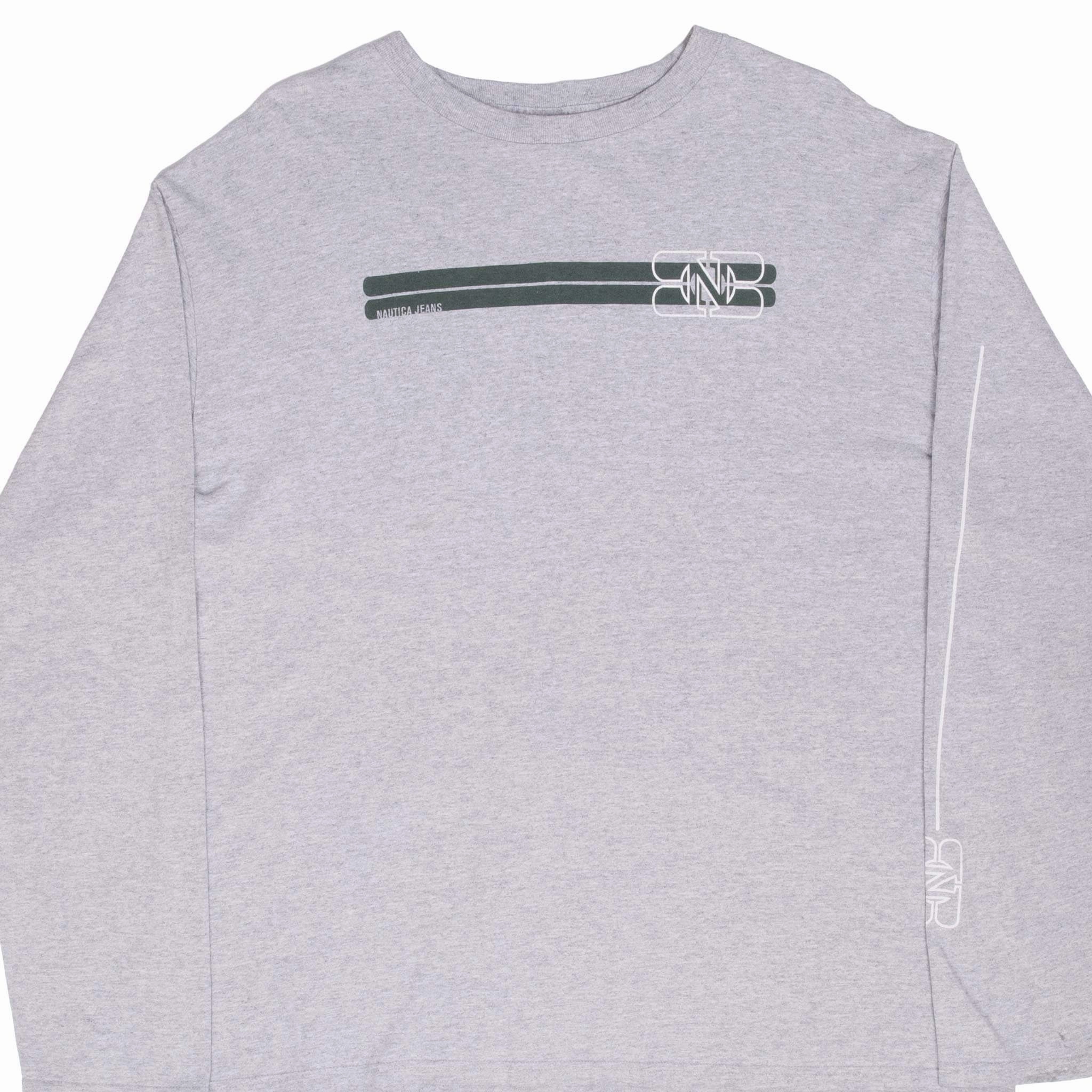 Slim Fit Comfort VINTAGE NAUTICA JEANS GREY LONG SLEEVE TEE SHIRT 2000S XL