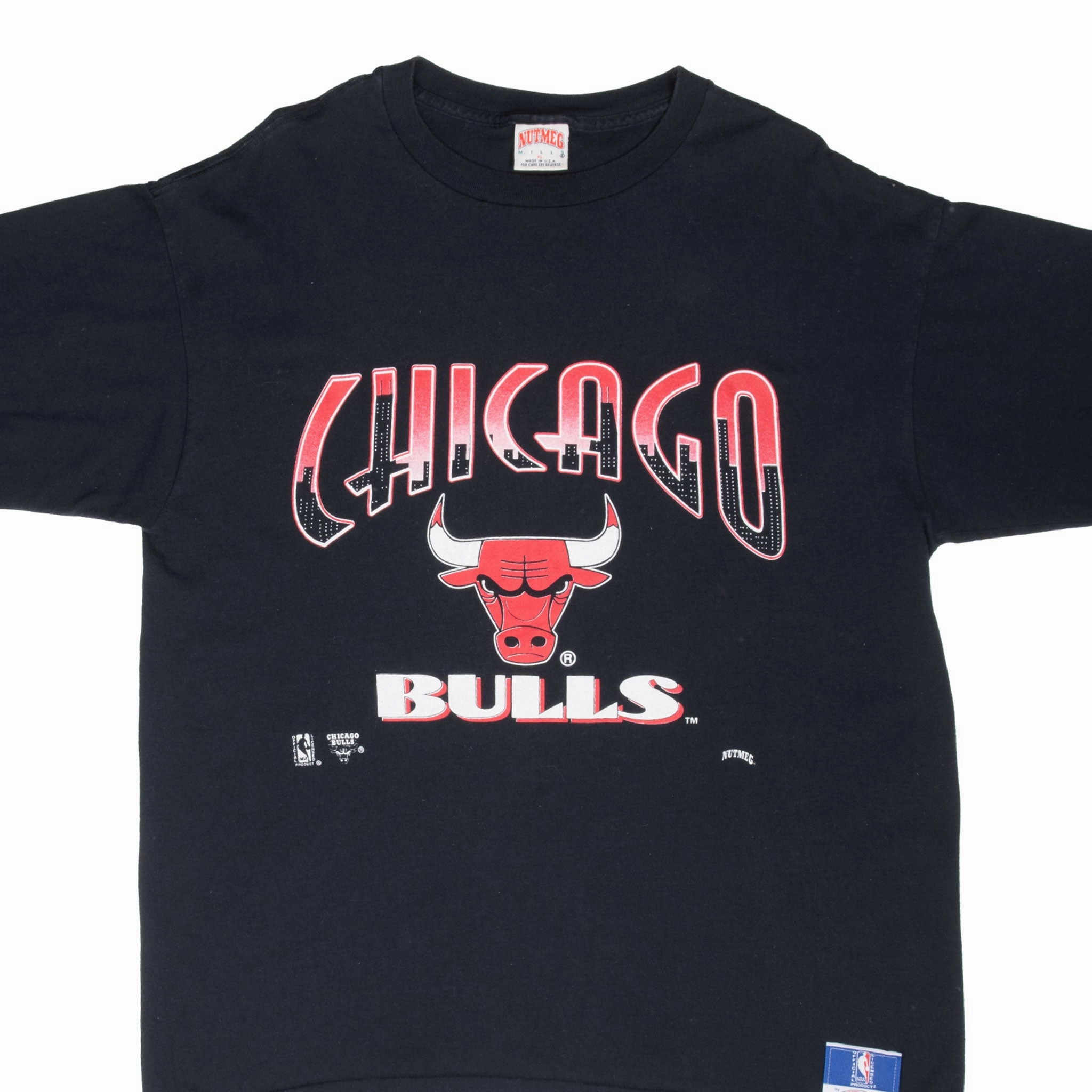 VINTAGE NBA CHICAGO BULLS 1990S TEE SHIRT XL MADE IN USA NonIrritatingTags Workout Gear