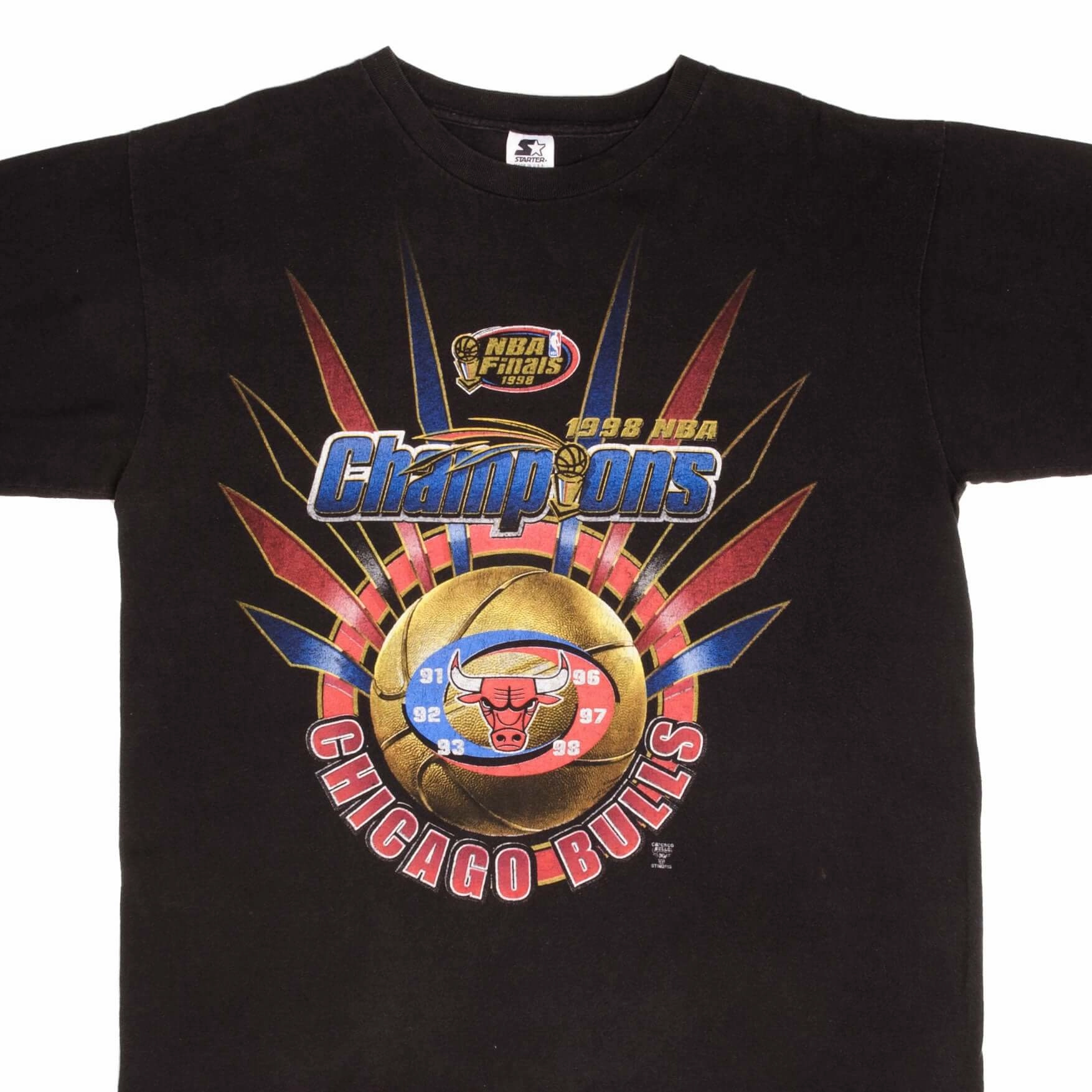 Relaxed and Easy VINTAGE NBA CHICAGO BULLS 1998 CHAMPIONS TEE SHIRT SIZE LARGE MADE IN USA