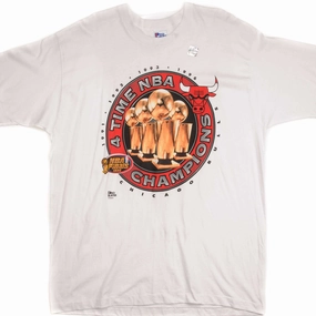 Fade Resistant Dye petite size VINTAGE NBA CHICAGO BULLS TEE SHIRT 1996 SIZE XL MADE IN USA
