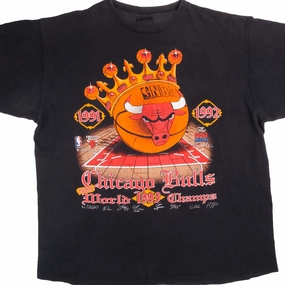 thermal Fit For Movement VINTAGE NBA CHICAGO BULLS WORLD CHAMPS 1993 TEE SHIRT SIZE XL MADE IN USA