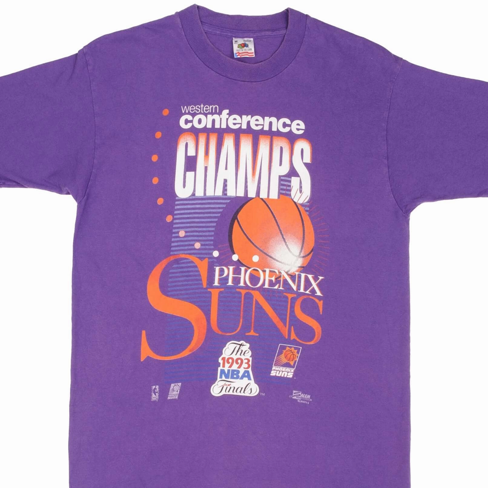 Basic Piece Cozy Stretch VINTAGE NBA FINALS PHOENIX SUNS 1993 TEE SHIRT SIZE MEDIUM MADE IN USA
