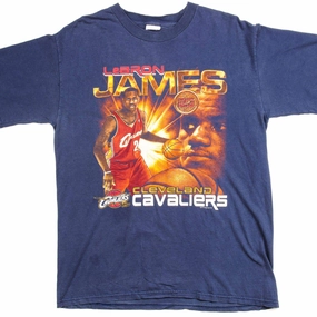 VINTAGE NBA LEBRON JAMES CLEVELAND CAVALIERS TEE SHIRT SIZE LARGE HighThreadCount