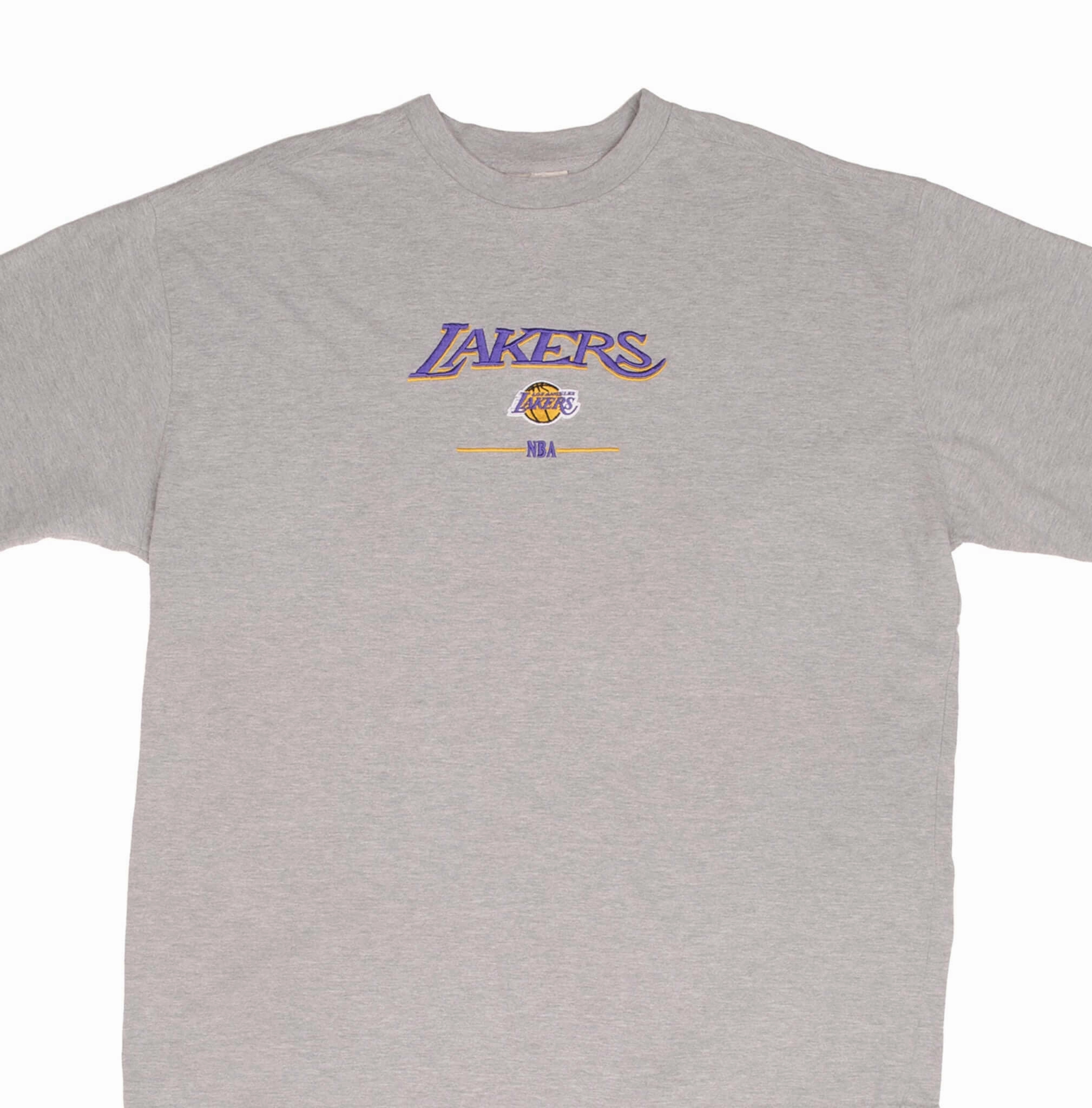 VINTAGE NBA LOS ANGELES LAKERS EMBROIDERED 1990S TEE SHIRT SIZE XL Easy Layering