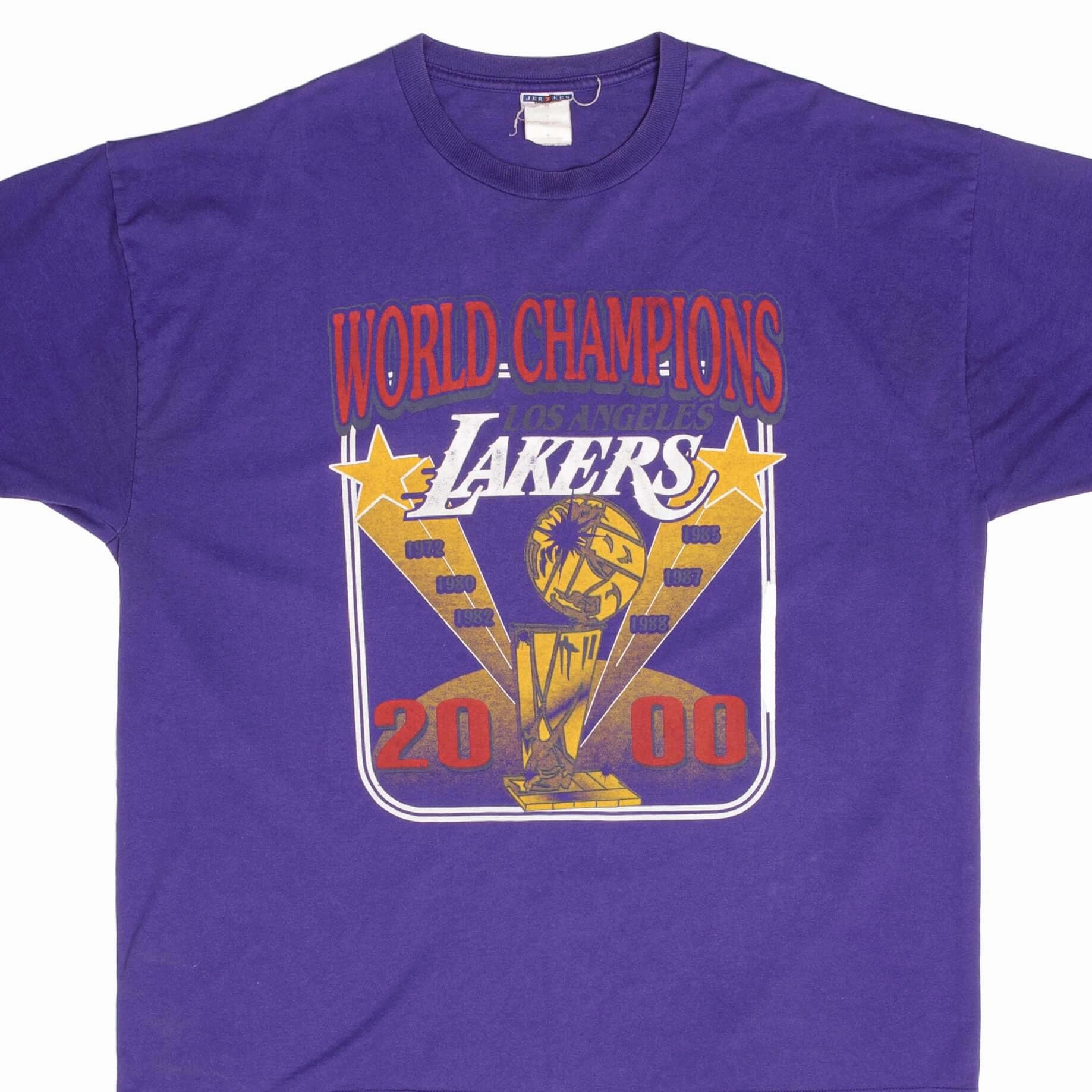 VINTAGE NBA LOS ANGELES LAKERS WORLD CHAMPIONS 2000 TEE SHIRT 2XL Everyday Style Trend