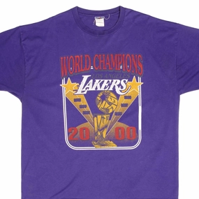VINTAGE NBA LOS ANGELES LAKERS WORLD CHAMPIONS 2000 TEE SHIRT 2XL Everyday Style Trend
