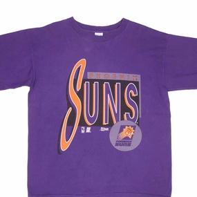 VINTAGE NBA PHOENIX SUNS 1990S TEE SHIRT SIZE XL MADE IN USA Heathered Texture
