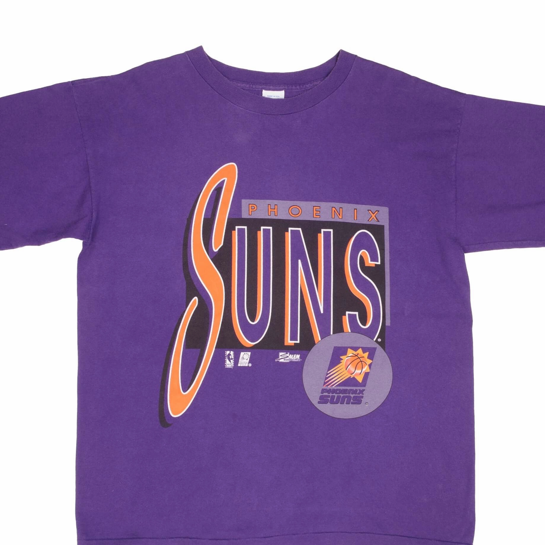 VINTAGE NBA PHOENIX SUNS 1990S TEE SHIRT SIZE XL MADE IN USA Heathered Texture