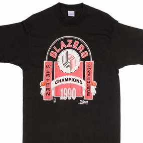 Street Casual VINTAGE NBA PORTLAND TRAIL BLAZERS 1990 TEE SHIRT SIZE MEDIUM MADE IN USA