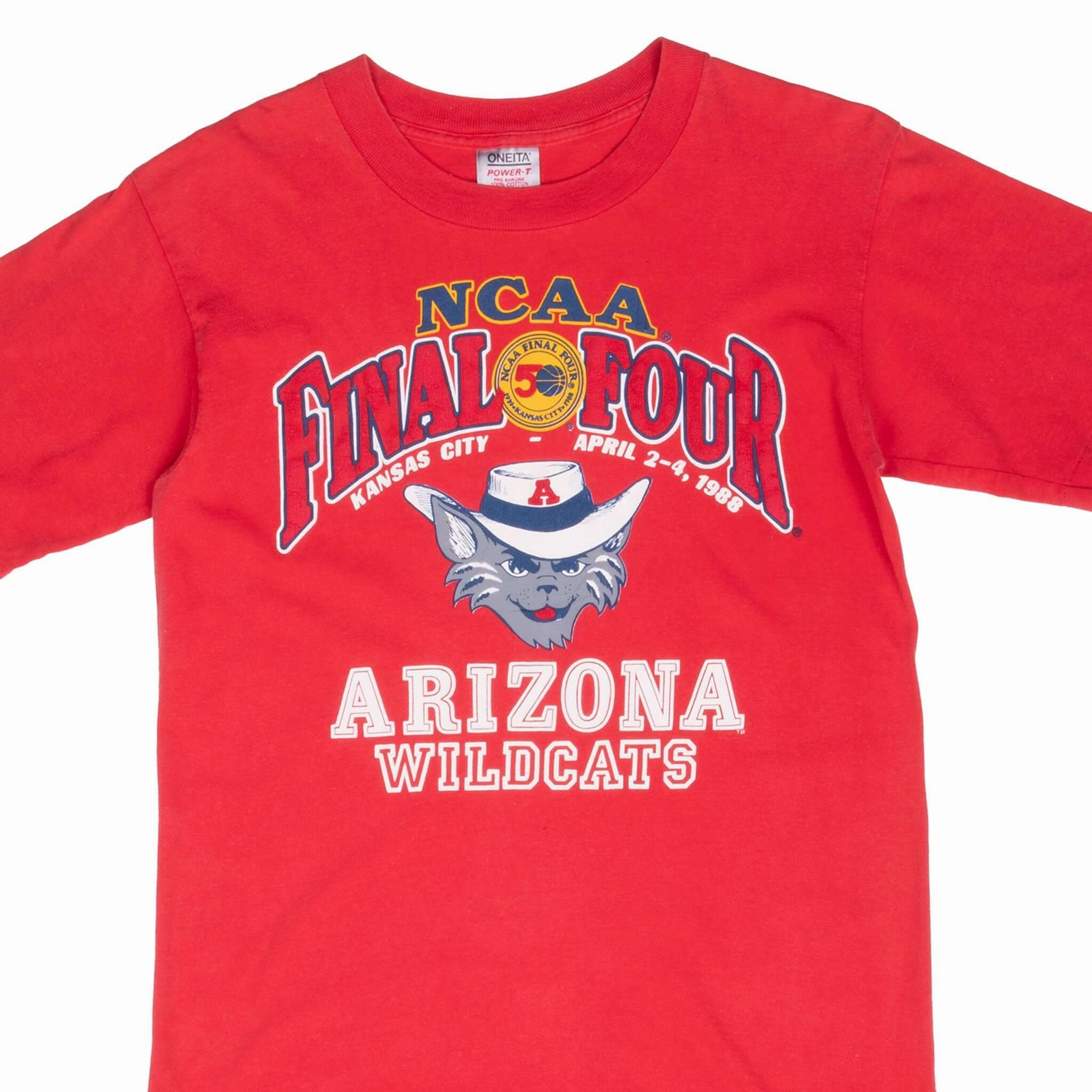 V neck Weekend Comfort Wear VINTAGE NCAA ARIZONA WILDCATS FINAL FOUR 1988 TEE SHIRT LARGE MADE IN USA