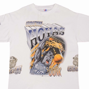 Light Stretch Sports Outfit VINTAGE NCAA GEORGETOWN UNIVERSITY HOYAS ALL OVER PRINT TEE SHIRT 1990S SIZE XL