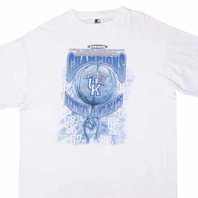 VINTAGE NCAA KENTUCKY WILDCATS BASKETBALL CHAMPIONS 1998 TEE SHIRT SIZE XL Embroidered Details