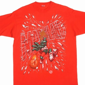 VINTAGE NCAA MARYLAND TERRRAPINS BASKETBALL 1990S TEE SHIRT SIZE XL MADE IN USA Daily Comfort Perfect Comfort Wear