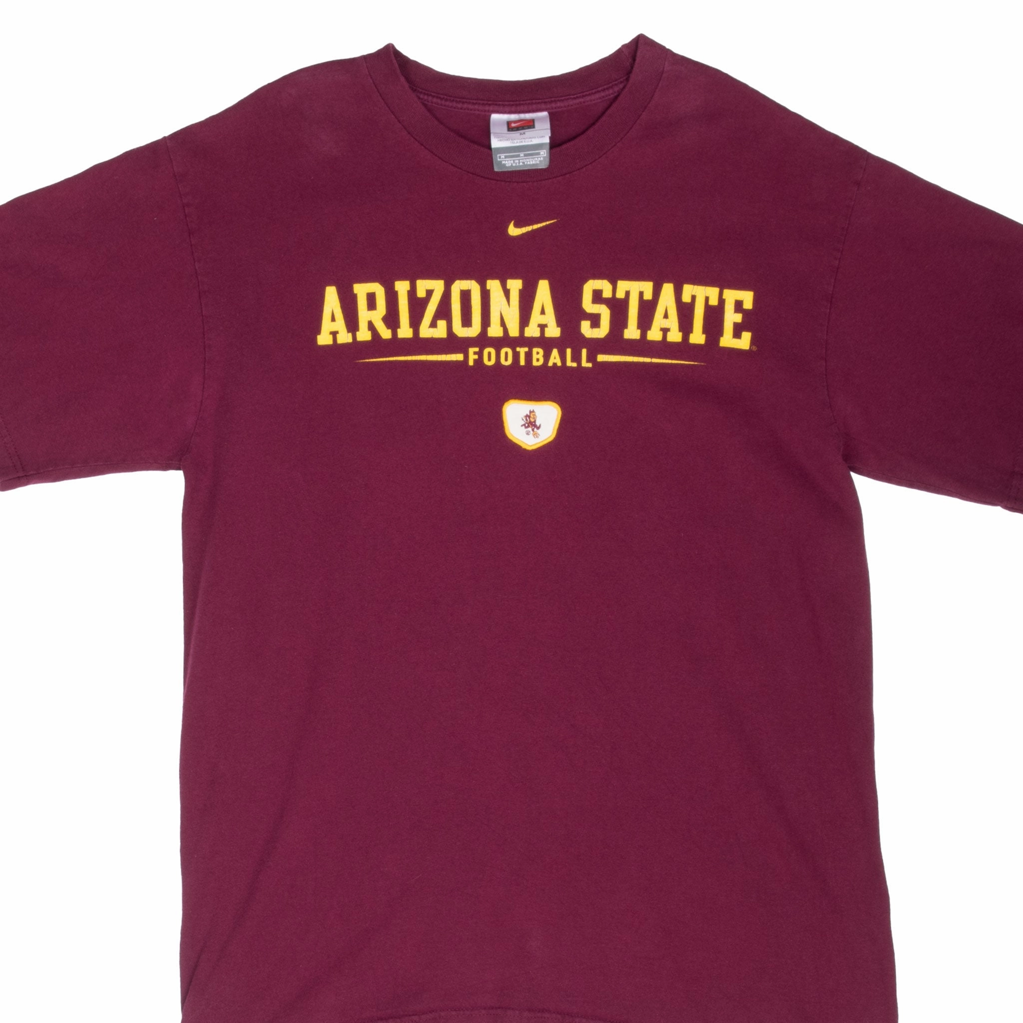 VINTAGE NCAA NIKE ARIZONA STATE FOOTBALL 2000S TEE SHIRT MEDIUM Sports Outfit Subtle Logo Placement