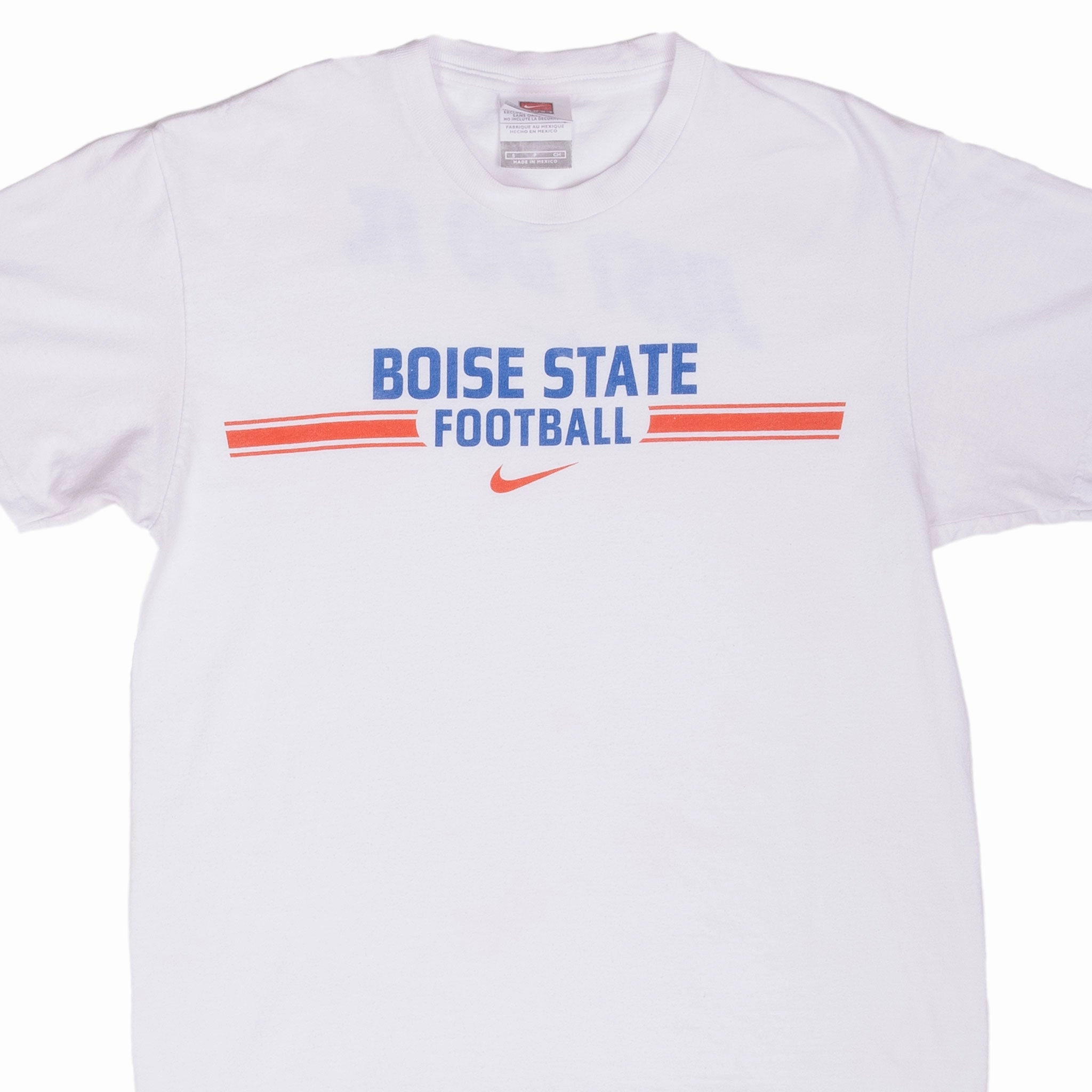 VINTAGE NCAA NIKE BOISE STATE FOOTBALL SWOOSH 2000S TEE SHIRT SMALL Smooth Finish Quick Fit Comfort