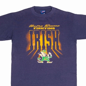 TemperatureControl Fabric VINTAGE NCAA NOTRE DAME FIGHTING IRISH 1990S TEE SHIRT SIZE XL MADE IN USA