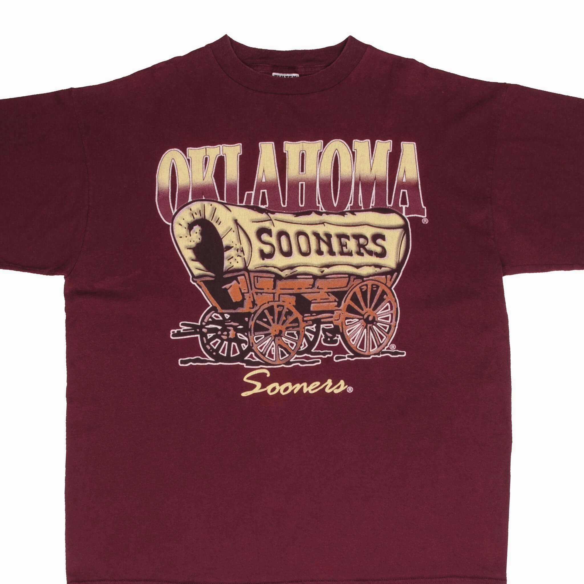 Round neck simplicity VINTAGE NCAA OKLAHOMA UNIVERSITY SOONERS 1990S TEE SHIRT SIZE 2XL