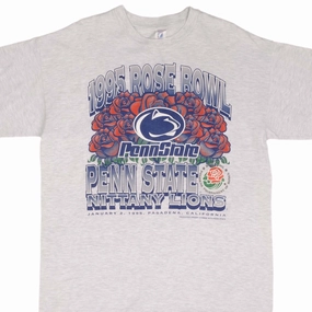 VINTAGE NCAA PENN STATE NITTANY LIONS ROSE BOWL 1995 TEE SHIRT XL MADE IN USA Versatile Layering DropShoulderDesign