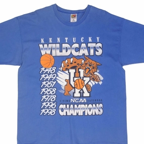 homecoming VINTAGE NCAA UNIVERSITY OF KENTUCKY WILDCATS CHAMPIONS 1998 TEE SHIRT SIZE XL