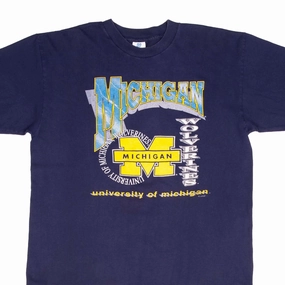 VINTAGE NCAA UNIVERSITY OF MICHIGAN WOLVERINES TEE SHIRT 1990S XL MADE IN USA Soft and breathable Streetwear attitude