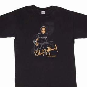 Curved Hem VINTAGE NEIL DIAMOND IN LIVE CONCERT 2001 2002 TEE SHIRT SIZE LARGE