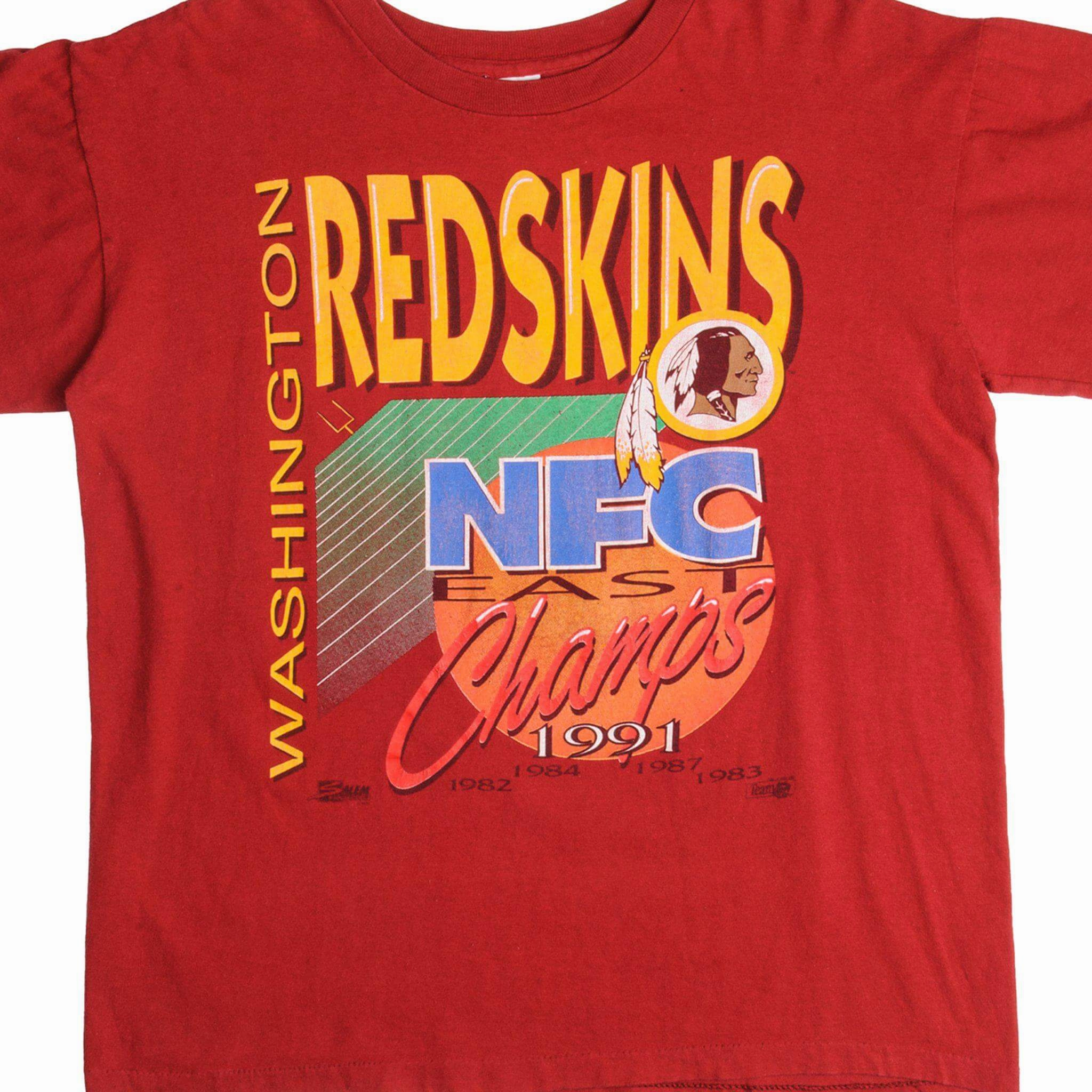 VINTAGE NFC WASHINGTON REDSKINS TEE SHIRT 1991 SIZE LARGE MADE IN USA Outdoor Style Trend
