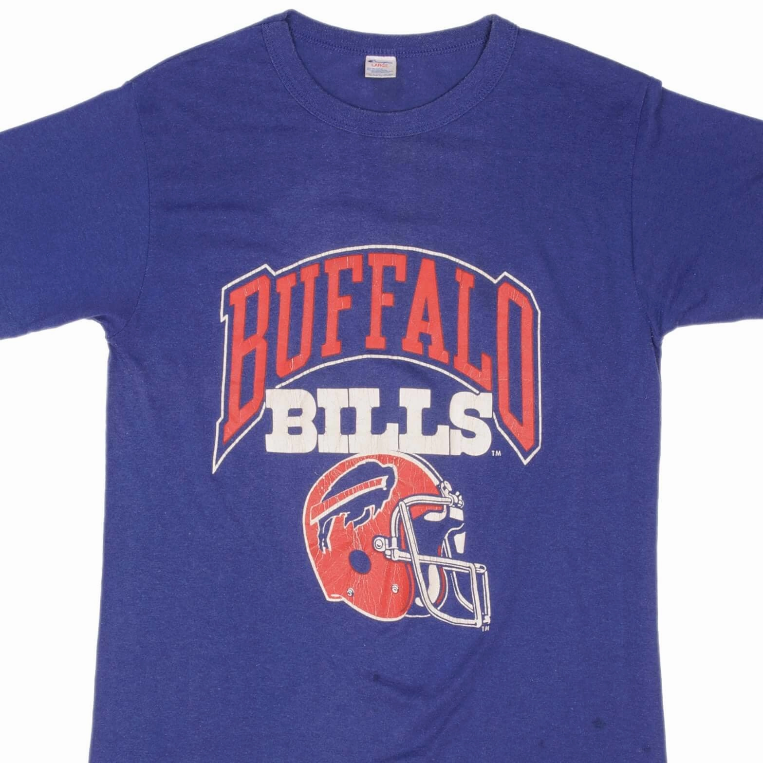 Breathable Flex Fit Set In Sleeve VINTAGE NFL BUFFALO BILLS 1980S CHAMPION TEE SHIRT SIZE MEDIUM MADE IN USA