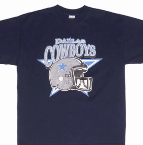 VINTAGE NFL DALLAS COWBOYS 1990S BLUE TEE SHIRT SIZE XL Comfy Active Fit Breathable Wear Fit