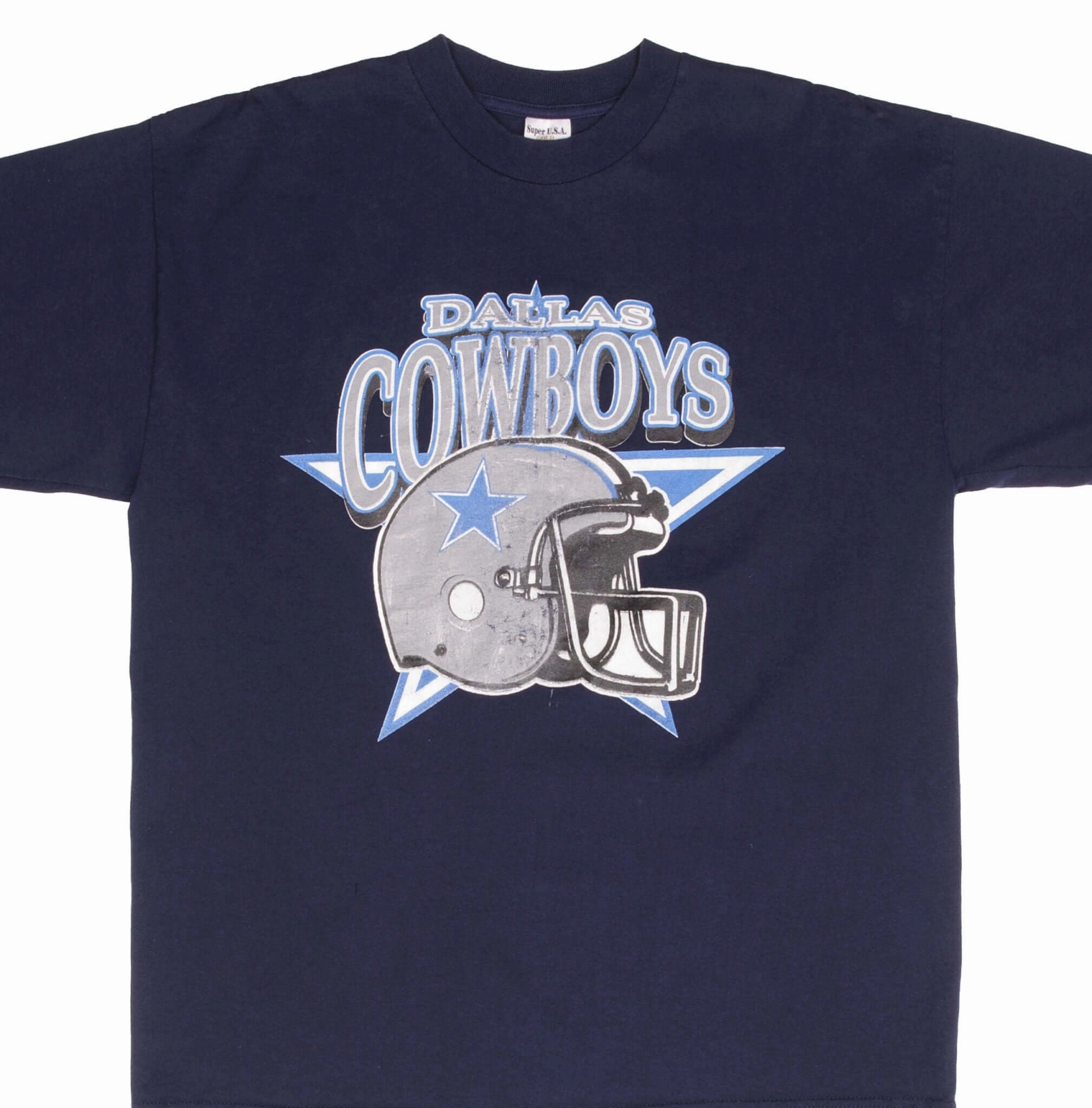VINTAGE NFL DALLAS COWBOYS 1990S BLUE TEE SHIRT SIZE XL Comfy Active Fit Breathable Wear Fit