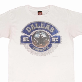 VINTAGE NFL DALLAS COWBOYS 1993 TEE SHIRT SIZE LARGE MADE IN USA Self Fabric Tape