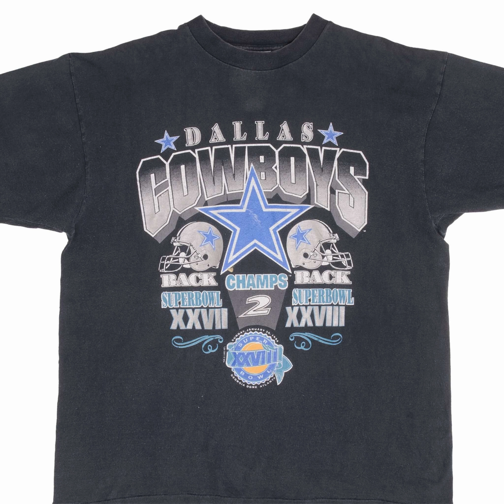 VINTAGE NFL DALLAS COWBOYS SUPERBOWL CHAMPS 1994 TEE SHIRT XL MADE IN USA MoistureWicking Relaxed and Comfy