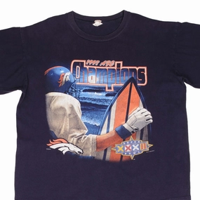 VINTAGE NFL DENVER BRONCOS AFC CHAMPIONS 1997 TEE SHIRT SIZE LARGE Trendy Layering