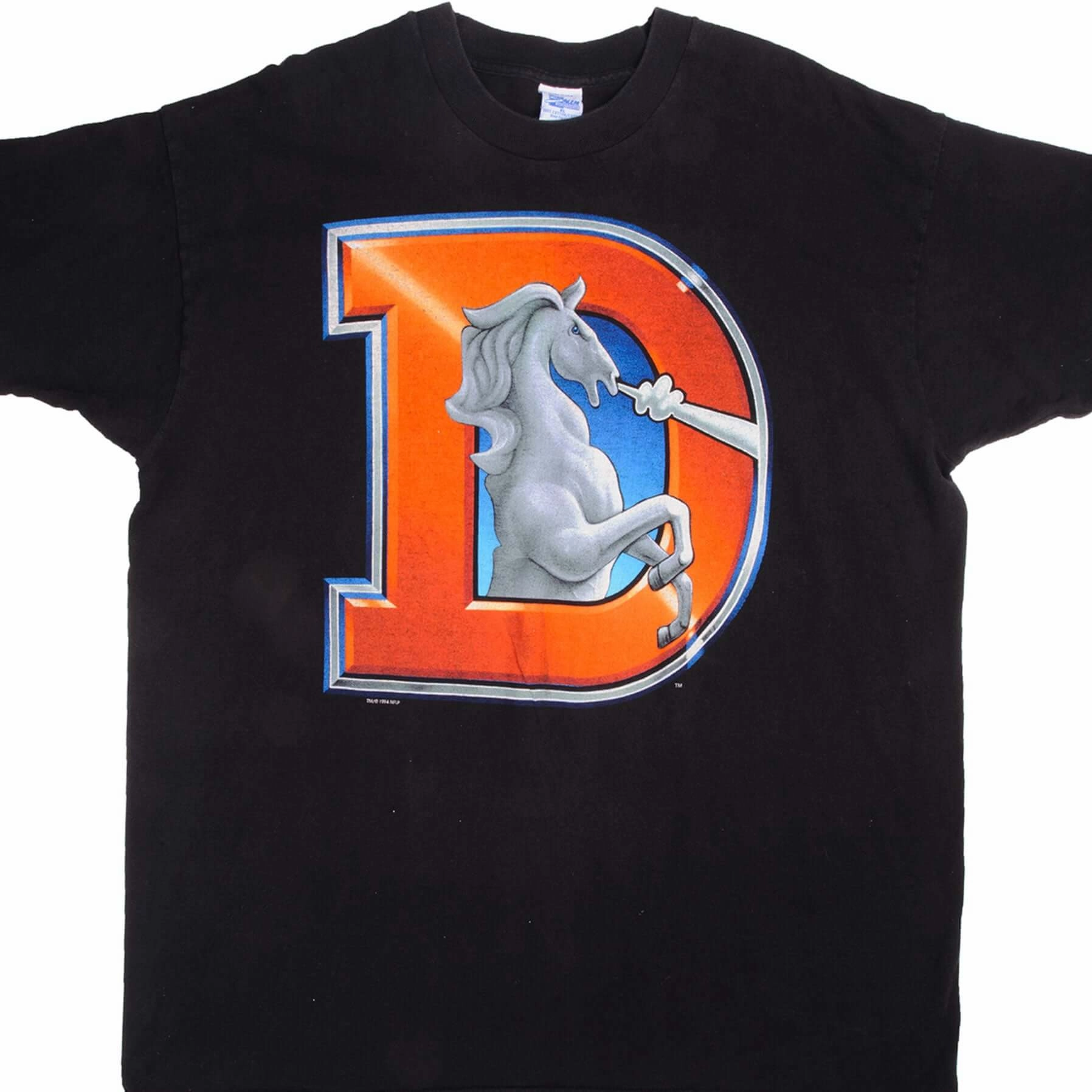 VINTAGE NFL DENVER BRONCOS TEE SHIRT 1994 SIZE XL MADE IN USA Soft And Comfortable Elegant Detail