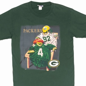 VINTAGE NFL GREEN BAY PACKERS 1998 TEE SHIRT SIZE LARGE Soft touch finish Slim Style