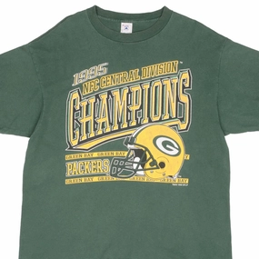 VINTAGE NFL GREEN BAY PACKERS NFC CHAMPIONS 1995 TEE SHIRT XL MADE IN USA Workout