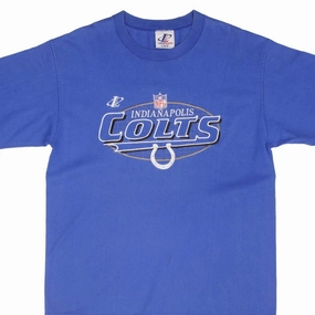 Fit Comfort Heather Jersey Material VINTAGE NFL INDIANAPOLIS COTS EMBROIDERED TEE SHIRT 1990S SIZE LARGE MADE IN USA