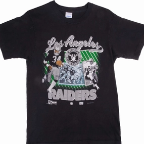 Non Fading Material VINTAGE NFL LOS ANGELES RAIDERS TEE SHIRT 1990 SIZE MEDIUM MADE IN USA
