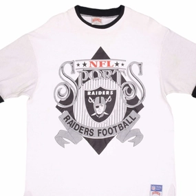All-Day Wear comfortable option VINTAGE NFL LOS ANGELES RAIDERS TEE SHIRT EARLY 1990S SIZE XL MADE IN USA