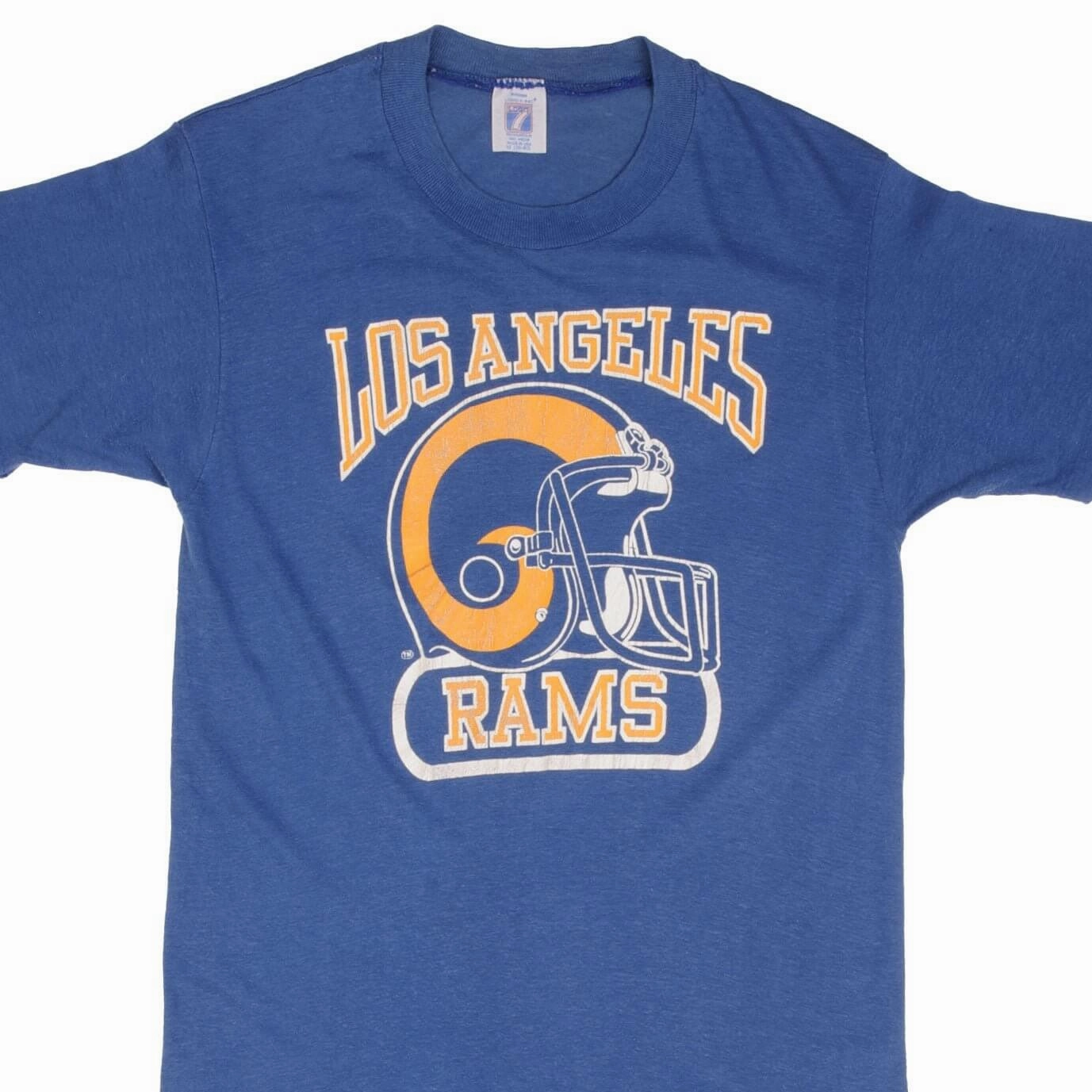VINTAGE NFL LOS ANGELES RAMS TEE SHIRT 1980S SIZE SMALL MADE IN USA Gym workout Casual Active