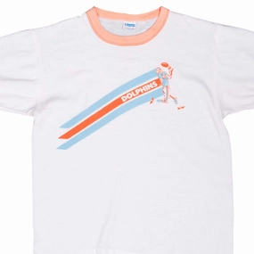 Stretch Wear VINTAGE NFL MIAMI DOLPHINS CHAMPION TEE SHIRT 1970S SMALL MADE USA