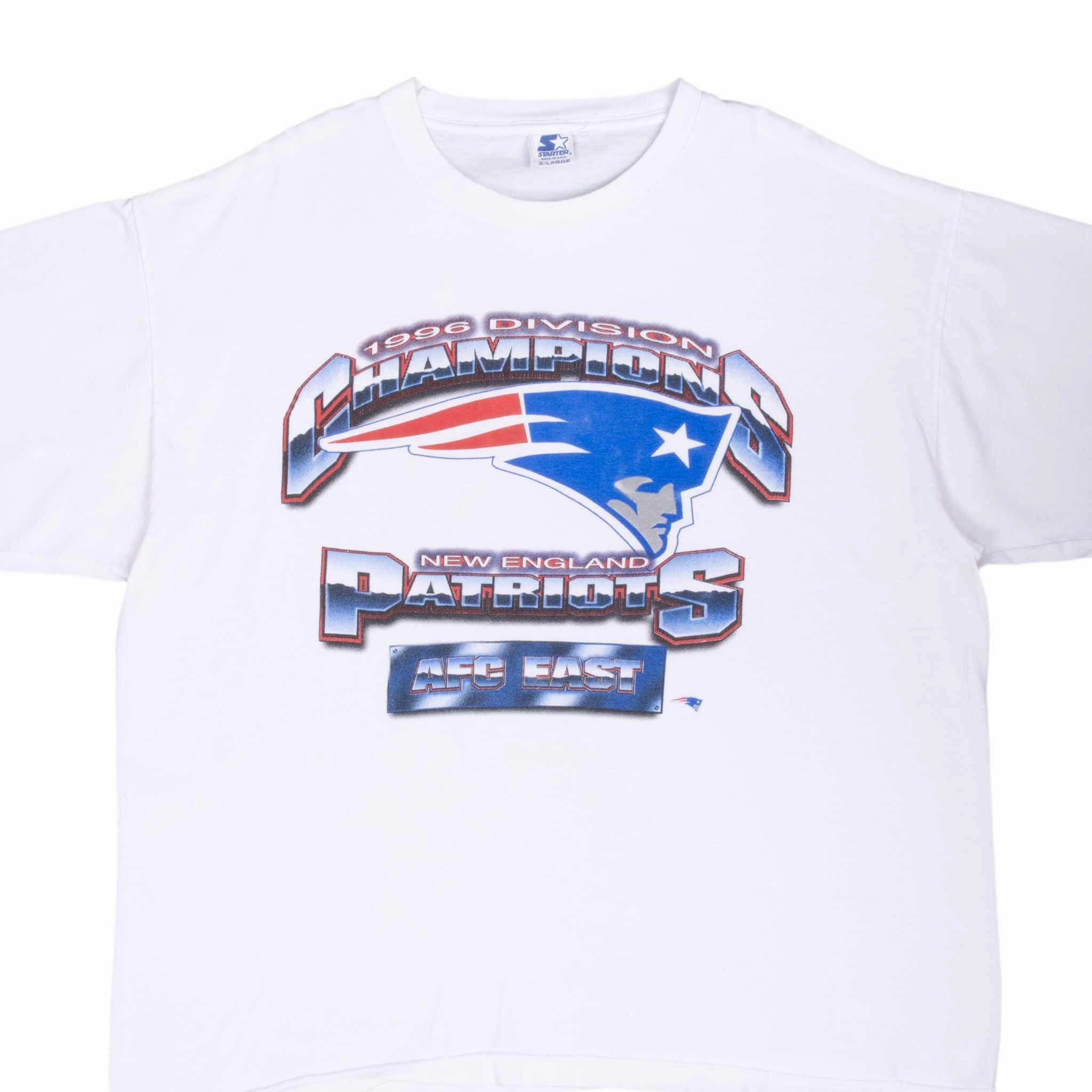 Comfy Stretch Wear VINTAGE NFL NEW ENGLAND PATRIOTS AFC CHAMPIONS 1996 TEE SHIRT XL MADE IN USA