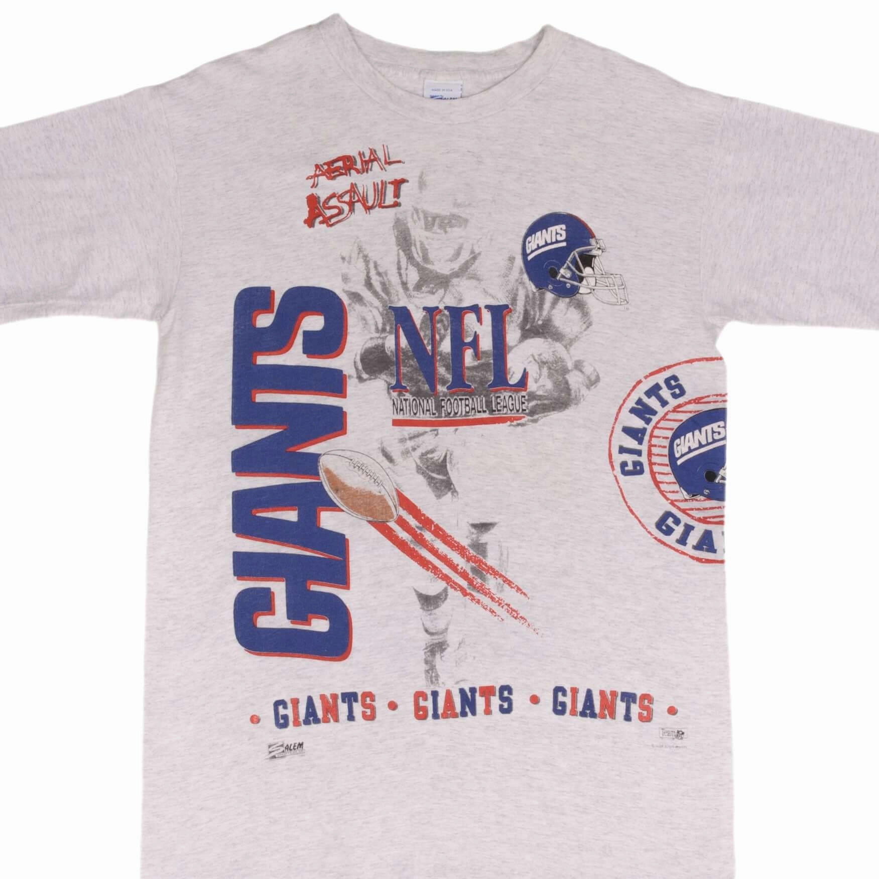 Cozy Hug windproof VINTAGE NFL NEW YORK GIANTS ALL OVER PRINT 1994 TEE SHIRT MEDIUM MADE IN USA