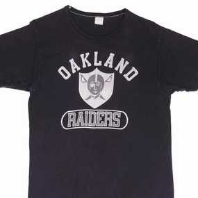 Microfiber texture MoistureWicking Technology VINTAGE NFL OAKLAND RAIDERS TEE SHIRT 1980S SIZE MEDIUM MADE IN USA