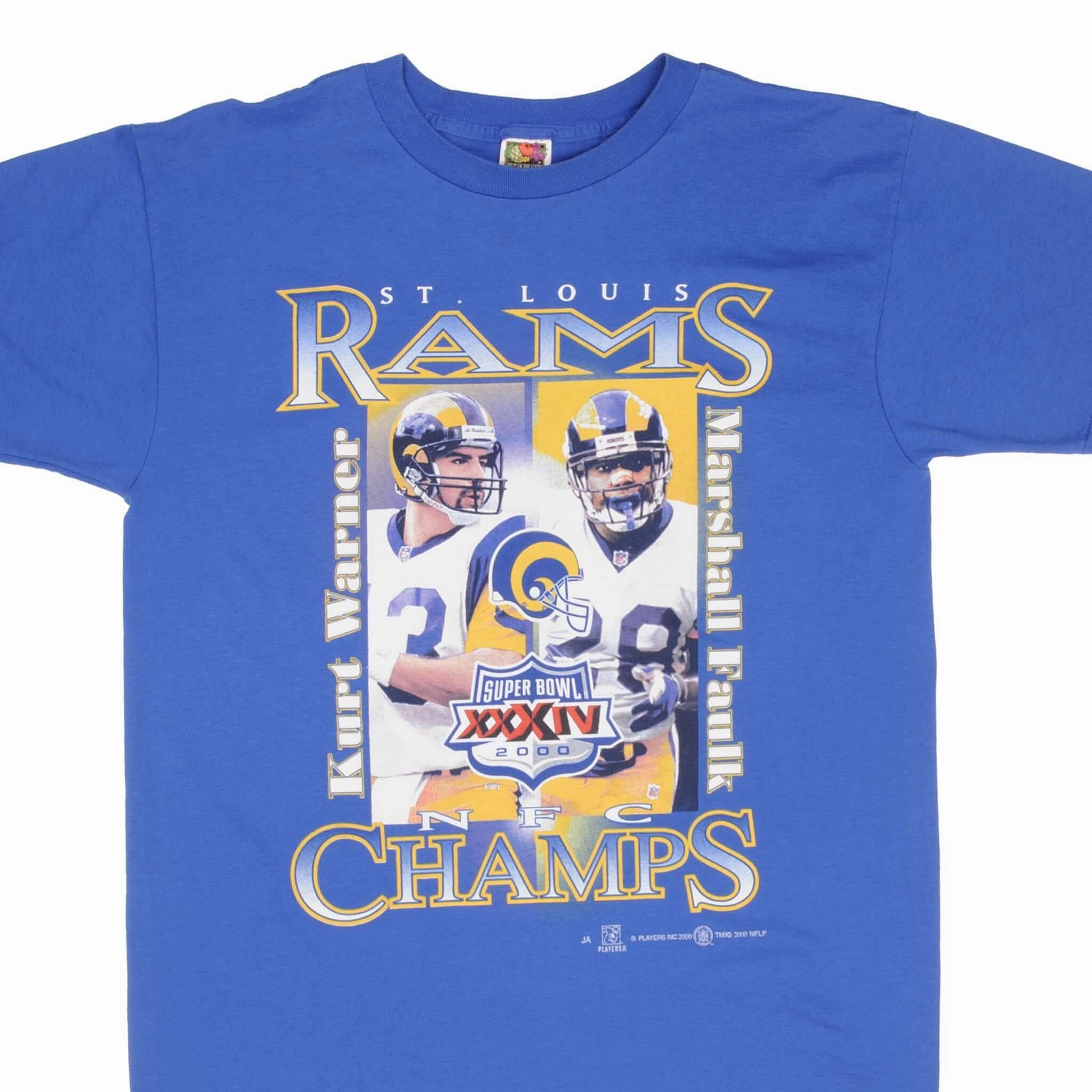 Customer Favorite VINTAGE NFL SAINT LOUIS RAMS SUPER BOWL XXXIV CHAMPIONS 2000 TEE SHIRT SZE LARGE