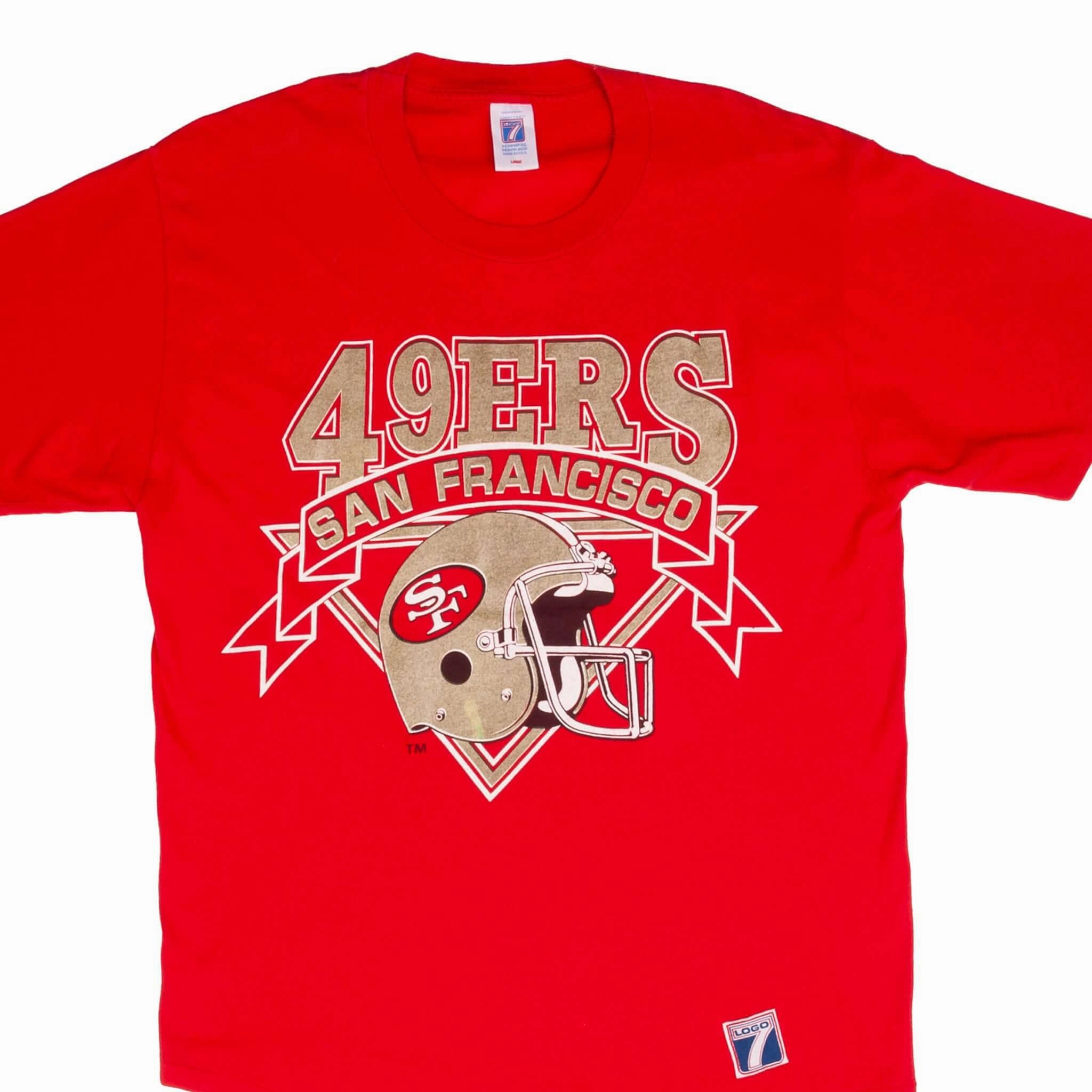 EasyCareFabric VINTAGE NFL SAN FRANCISCO 49ERS EARLY 1990S TEE SHIRT SIZE LARGE MADE IN USA