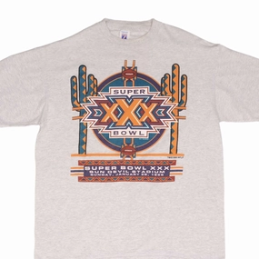 VINTAGE NFL SUPER BOWL XXX SUN DEVIL STADIUM ARIZONA 1996 TEE SHIRT SIZE XL Light Comfort StretchFabric