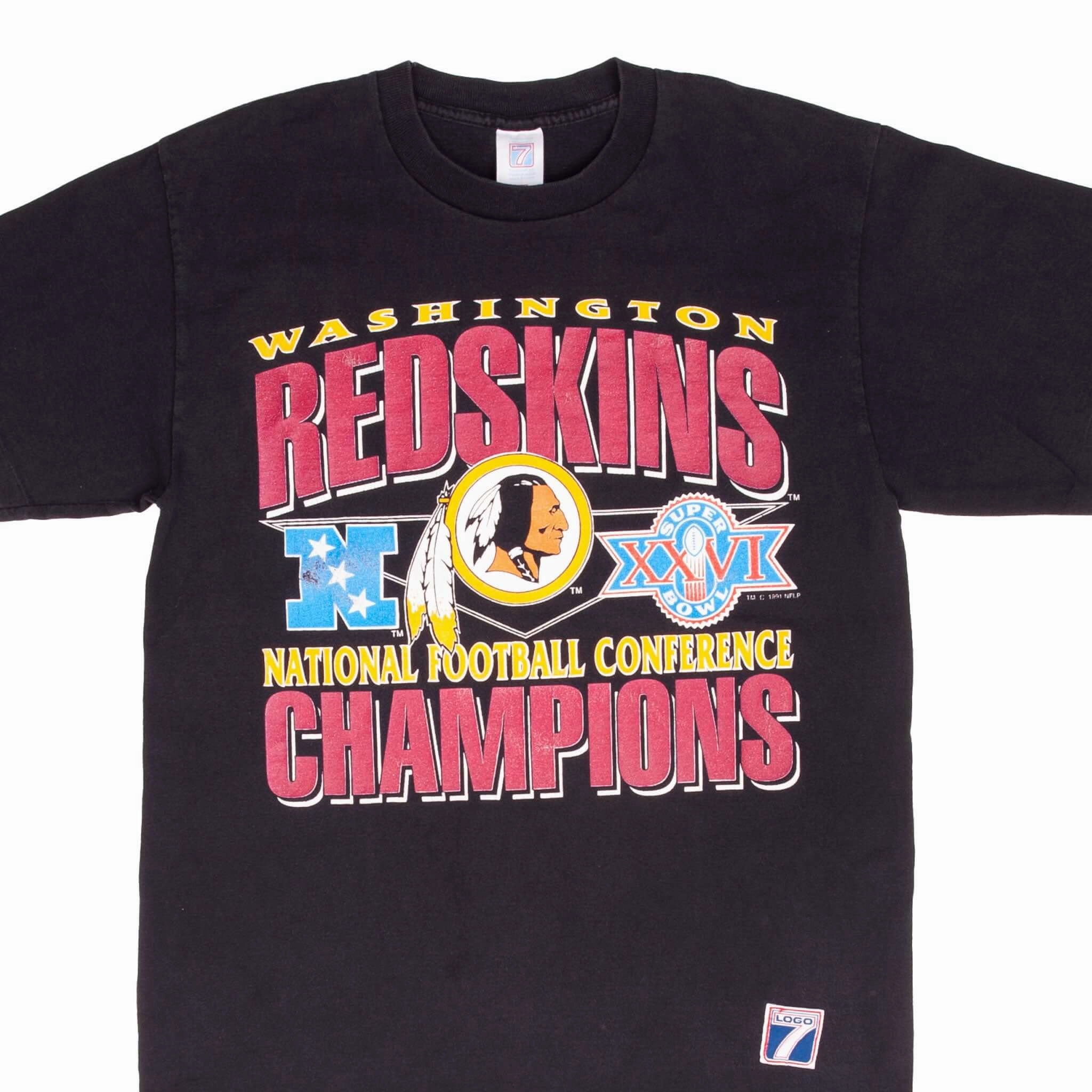 Active Comfort Style Casual Chic Look VINTAGE NFL WASHINGTON REDSKINS NFC CHAMPIONS 1991 TEE SHIRT MEDIUM MADE IN USA