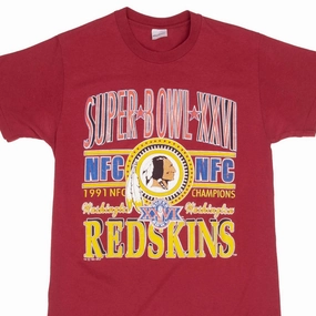 Bold Look VINTAGE NFL WASHINGTON REDSKINS SUPER BOWL 1991 TEE SHIRT MEDIUM MADE IN USA
