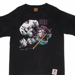 VINTAGE NHL ANAHEIM MIGHTY DUCKS DISNEY TEE SHIRT 1990S LARGE MADE USA Casual Mode Cozy Performance